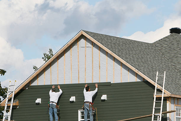 Professional Vinyl Siding technician working in Long Creek, IL